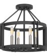 Victor 4-light Semi Flush Mount Mottled Black Online