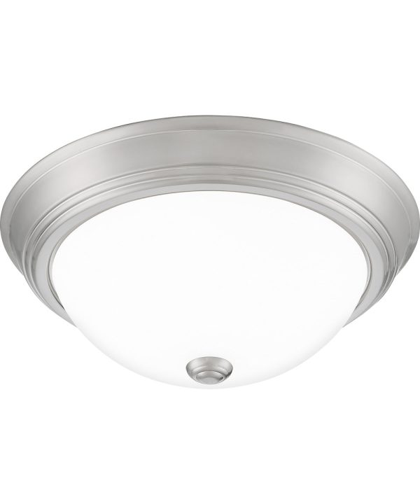 Erwin Medium 2-light Flush Mount Brushed Nickel Fashion