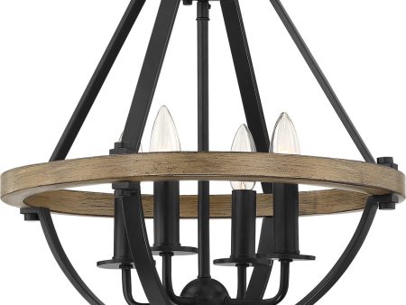 Bartlett 4-light Semi Flush Mount Earth Black For Sale