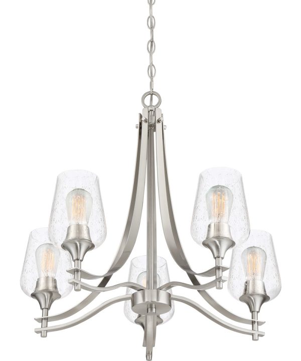 Towne 5-light Chandelier Brushed Nickel Supply