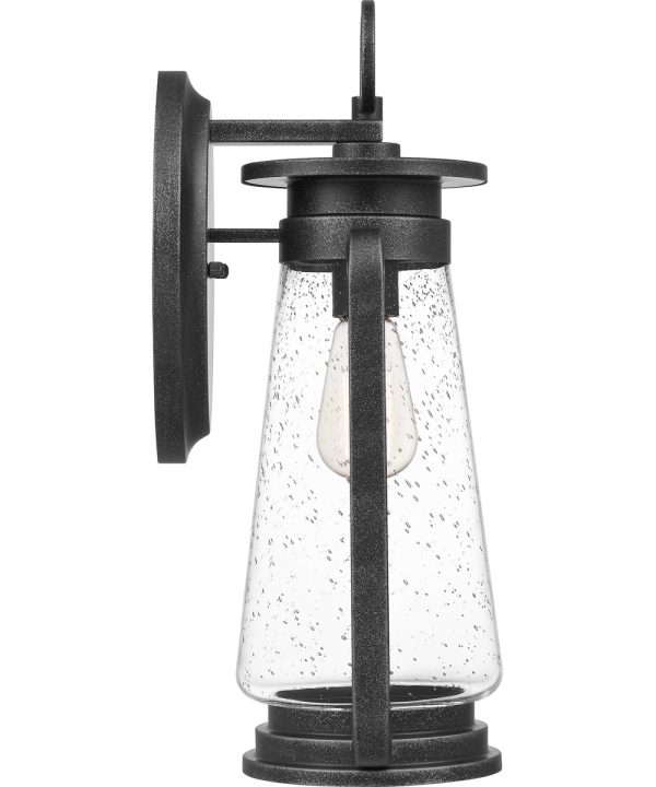 Sutton Large 1-light Outdoor Wall Light Speckled Black Hot on Sale