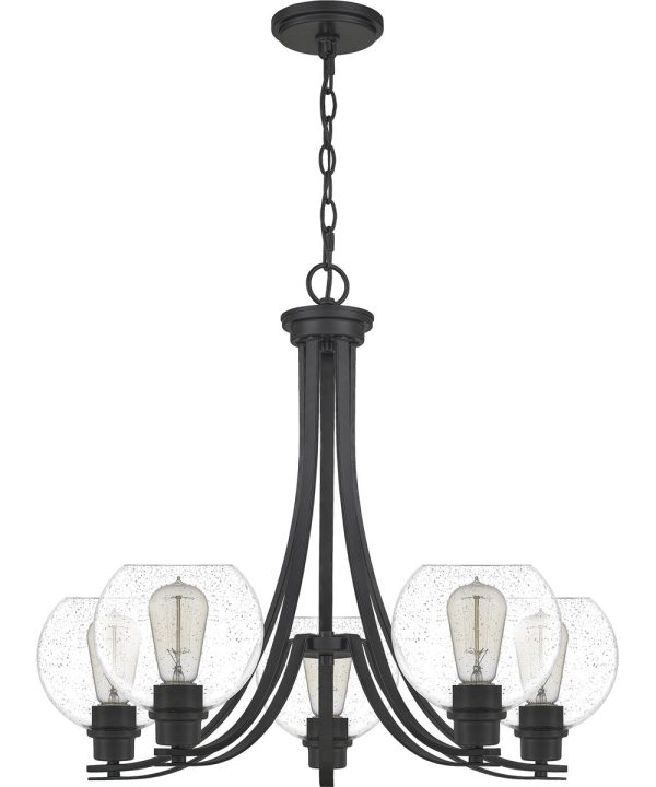 Pruitt 5-light Chandelier Matte Black Discount