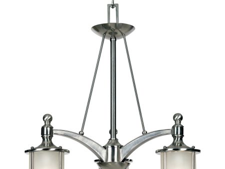 New England 3-light Chandelier Brushed Nickel Online Sale