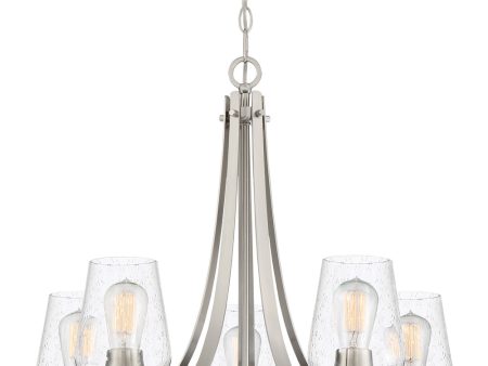 Towne 5-light Chandelier Brushed Nickel Supply