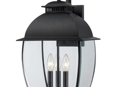 Bain Large 3-light Outdoor Wall Light Mystic Black Online Hot Sale