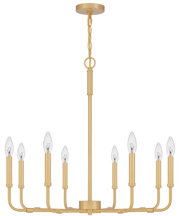 Abner 8-light Chandelier Aged Brass Online Hot Sale