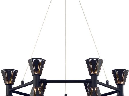 Houston LED Chandelier Black   Gold Online