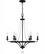 Adelaide 6-light Chandelier Matte Black Online Sale