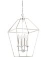 Aviary 4-light Pendant Polished Nickel For Cheap