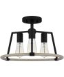 Tippet 3-light Semi Flush Mount Matte Black on Sale