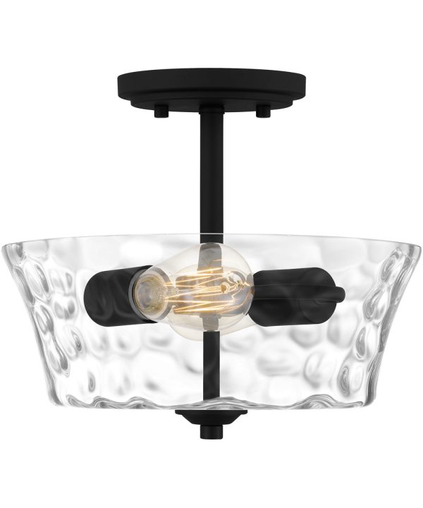 Acacia 2-light Semi Flush Mount Matte Black Online