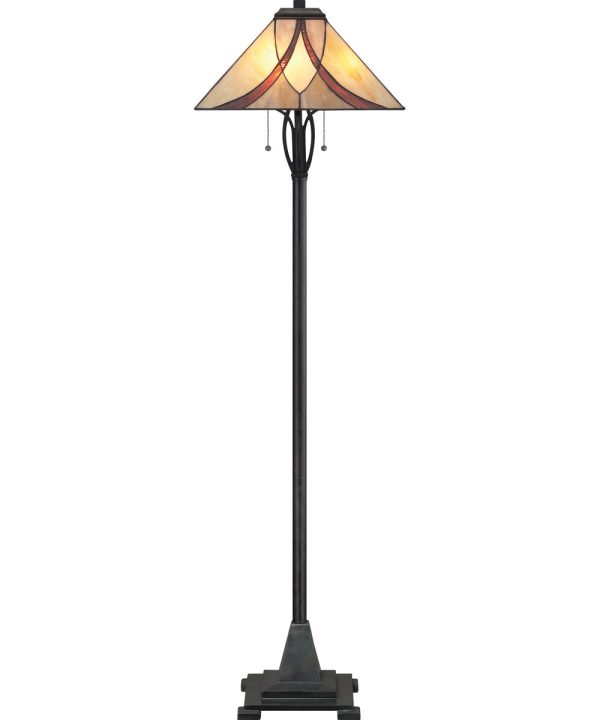 Asheville Medium 2-light Floor Lamp Valiant Bronze Fashion