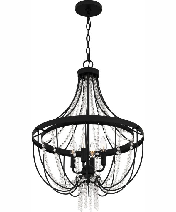 Adelaide 4-light Pendant Matte Black For Sale