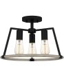 Tippet 3-light Semi Flush Mount Matte Black on Sale