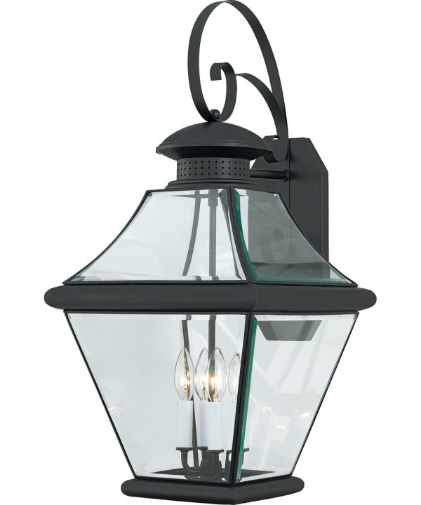 Rutledge Extra Large 4-light Outdoor Wall Light Mystic Black For Sale