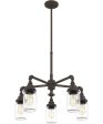 Squire 5-light Chandelier Rustic Black For Discount