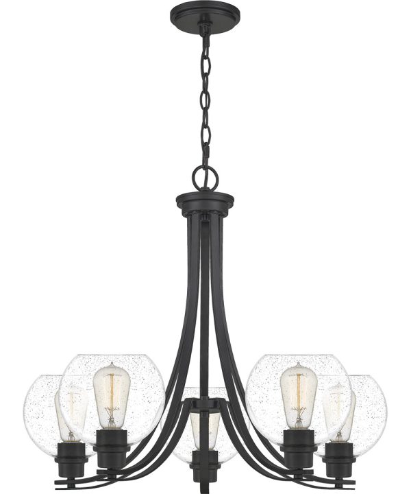 Pruitt 5-light Chandelier Matte Black Discount