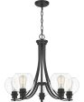 Pruitt 5-light Chandelier Matte Black Discount