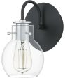 Andrews Small 1-light Wall Sconce Earth Black Hot on Sale