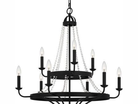 Adelaide 9-light Chandelier Matte Black Fashion