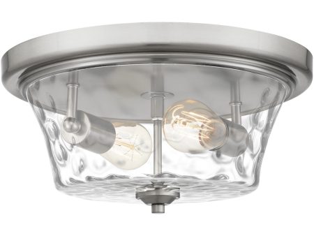 Acacia 2-light Flush Mount Brushed Nickel Online Sale