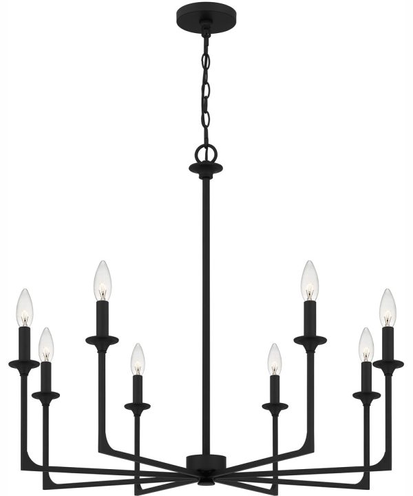 Prescott 8-light Chandelier Matte Black Supply