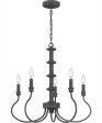 Adela 5-light Chandelier Mottled Black For Discount