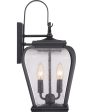 Province Medium 2-light Outdoor Wall Light Mystic Black Online Sale