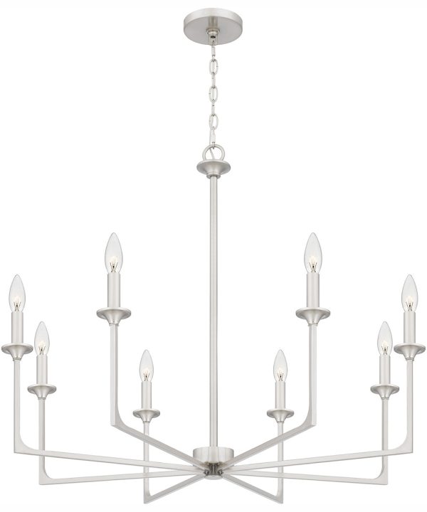 Prescott 8-light Chandelier Brushed Nickel Cheap