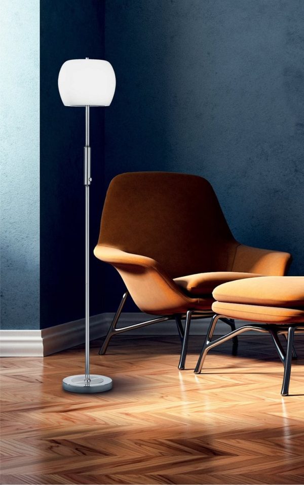 59 H Pear LED Floor Lamp  Nickel-Matte Supply