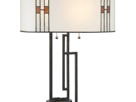 Wilshire 2-Light Table Lamp Dark Bronze Tiffany Shade Online