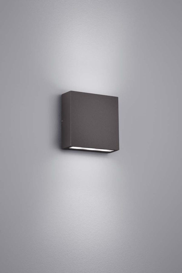 6 H Thames LED Outdoor Wall Sconce Dark Grey For Sale