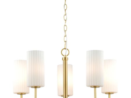 Town & Country 5-Light Chandelier Satin Brass Sale