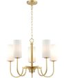 Town & Country 5-Light Chandelier Satin Brass Sale