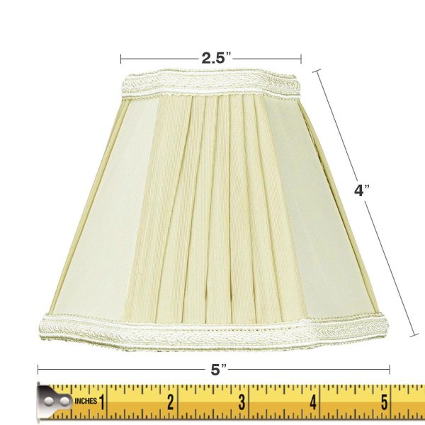 5 W x 5 H Egg Shell Beige Chandelier Clip-On Lampshade Sale