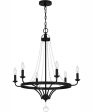 Adelaide 6-light Chandelier Matte Black Online Sale