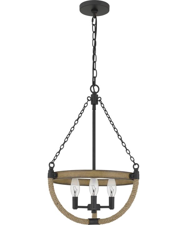 Wagner 3-light Pendant Matte Black Supply