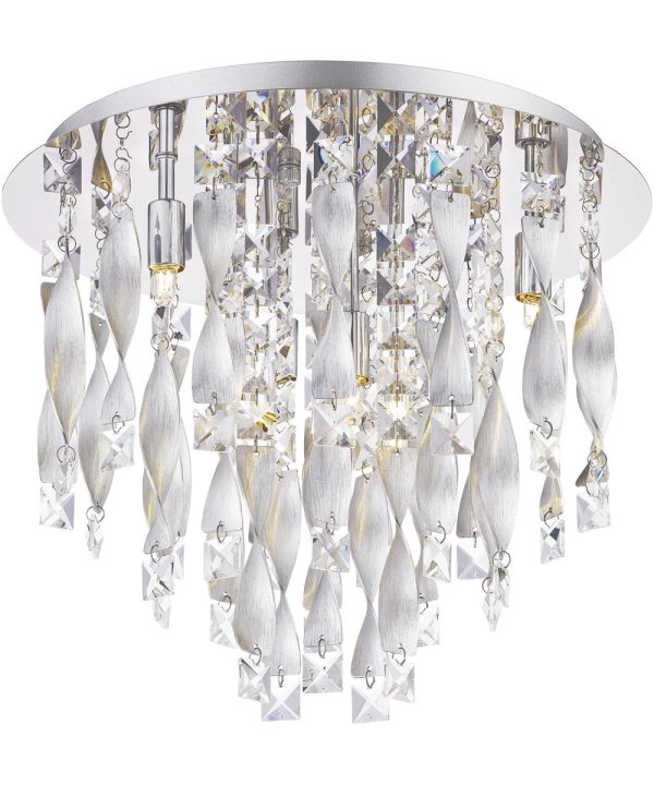 Twinkle 6-light Flush Mount Polished Chrome Online Sale