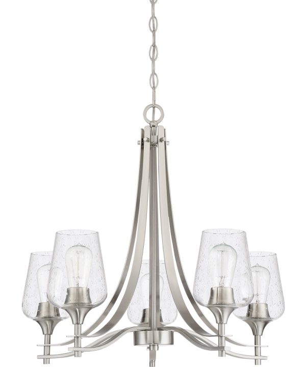 Towne 5-light Chandelier Brushed Nickel Supply