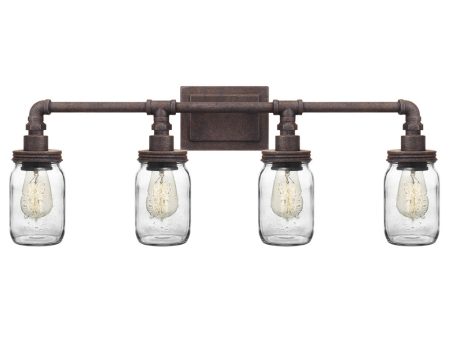 Squire Extra Large 4-light Bath Light Rustic Black Online now