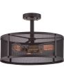 Union Station Large 3-light Semi Flush Mount Western Bronze Supply