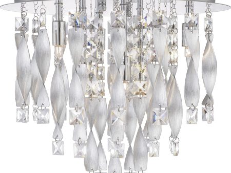 Twinkle 6-light Flush Mount Polished Chrome Online Sale