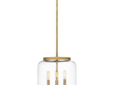 Tapley Small 3-light Mini Pendant Weathered Brass on Sale