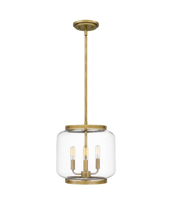 Tapley Small 3-light Mini Pendant Weathered Brass on Sale