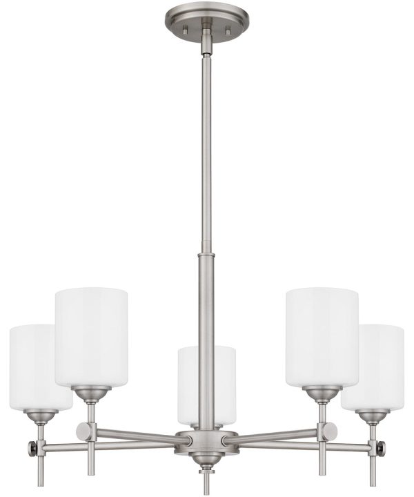 Aria 5-light Chandelier Antique Polished Nickel on Sale