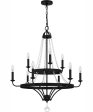 Adelaide 9-light Chandelier Matte Black Fashion