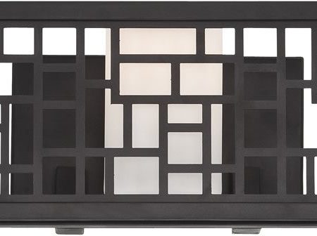 22 W Trellis 3-Light Bath Vanity Oil Rubbed Bronze For Sale