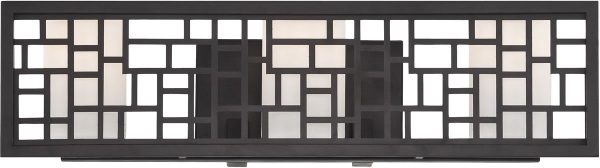 22 W Trellis 3-Light Bath Vanity Oil Rubbed Bronze For Sale