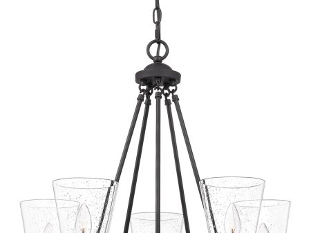 Hearst 5-light Chandelier Matte Black For Sale