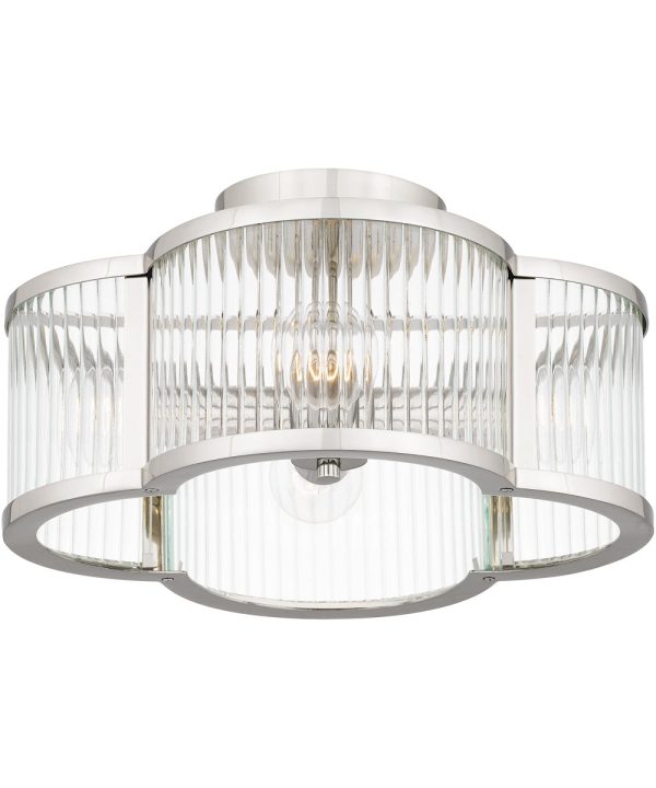 Aster 4-light Semi Flush Mount Polished Nickel For Cheap